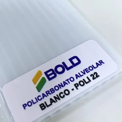 POLICARBONATO ALVEOLAR BLANCO 8 X 2100 X 11600